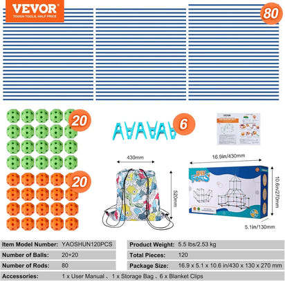 Creative Fort Building Kit for Kids