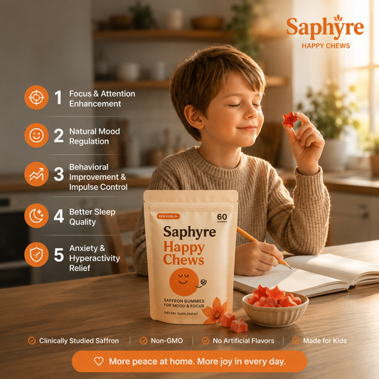 Saphyre Saffron Gummies for Focus & Calm
